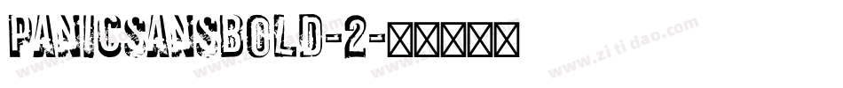PanicSansBold-2字体转换