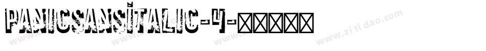 PanicSansItalic-4字体转换