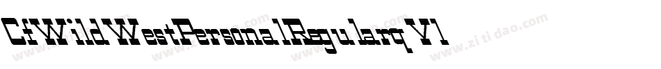 CfWildWestPersonalRegular-qVl2字体转换