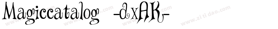 Magiccatalog2-dxAK字体转换