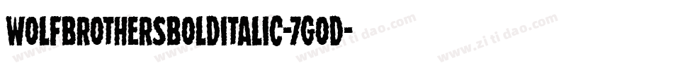 WolfBrothersBoldItalic-7gOD字体转换