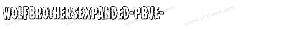 WolfBrothersExpanded-PBVE字体转换