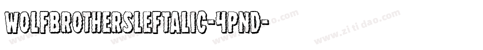 WolfBrothersLeftalic-4PnD字体转换