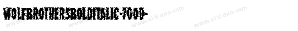 WolfBrothersBoldItalic-7gOD字体转换