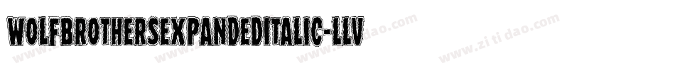 WolfBrothersExpandedItalic-LlV4字体转换