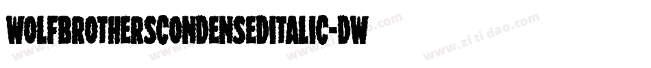 WolfBrothersCondensedItalic-dWr7字体转换