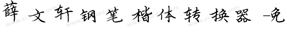 薛文轩钢笔楷体转换器字体转换
