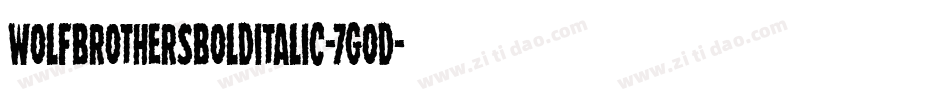 WolfBrothersBoldItalic-7gOD字体转换