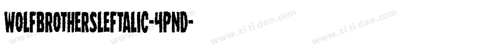 WolfBrothersLeftalic-4PnD字体转换