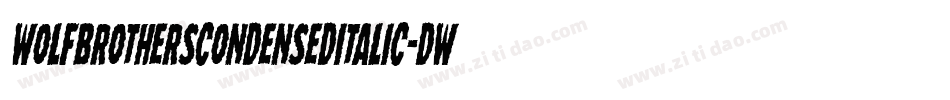 WolfBrothersCondensedItalic-dWr7字体转换