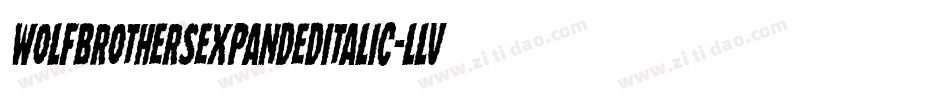WolfBrothersExpandedItalic-LlV4字体转换