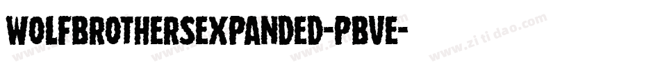 WolfBrothersExpanded-PBVE字体转换