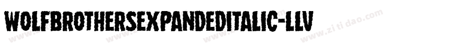 WolfBrothersExpandedItalic-LlV4字体转换