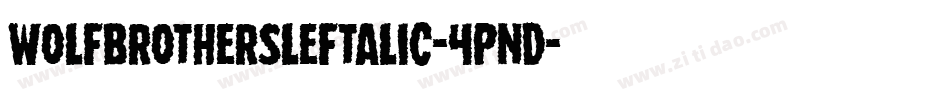 WolfBrothersLeftalic-4PnD字体转换