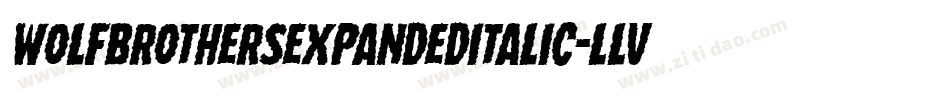 WolfBrothersExpandedItalic-LlV4字体转换