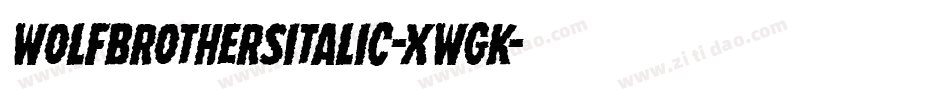 WolfBrothersItalic-XwGK字体转换