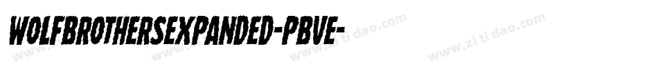 WolfBrothersExpanded-PBVE字体转换