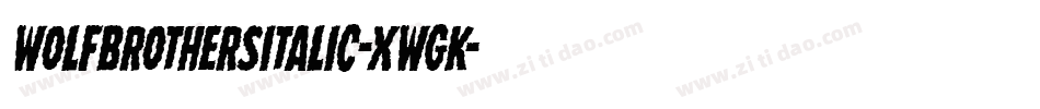 WolfBrothersItalic-XwGK字体转换