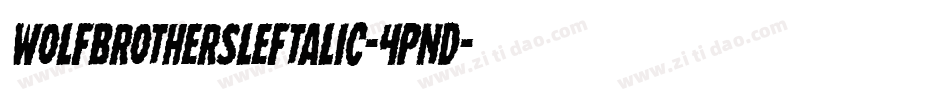 WolfBrothersLeftalic-4PnD字体转换