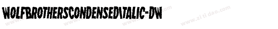 WolfBrothersCondensedItalic-dWr7字体转换
