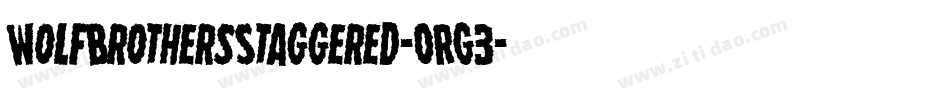 WolfBrothersStaggered-ORG3字体转换