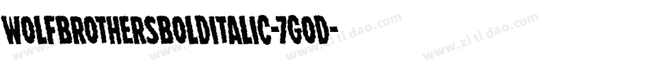 WolfBrothersBoldItalic-7gOD字体转换