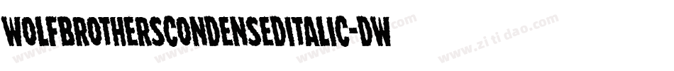WolfBrothersCondensedItalic-dWr7字体转换