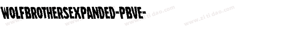 WolfBrothersExpanded-PBVE字体转换