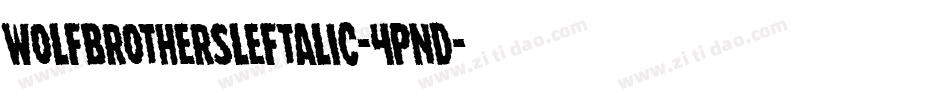 WolfBrothersLeftalic-4PnD字体转换