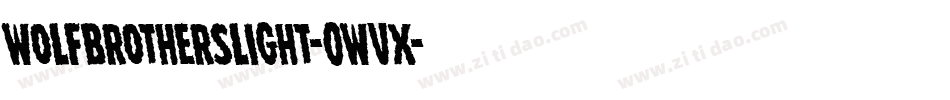 WolfBrothersLight-0wvX字体转换