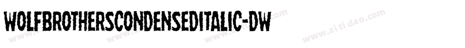 WolfBrothersCondensedItalic-dWr7字体转换
