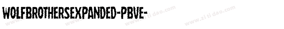 WolfBrothersExpanded-PBVE字体转换