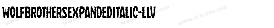 WolfBrothersExpandedItalic-LlV4字体转换