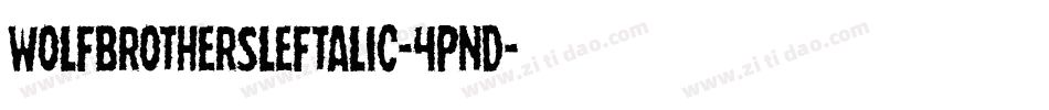 WolfBrothersLeftalic-4PnD字体转换
