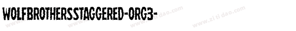 WolfBrothersStaggered-ORG3字体转换