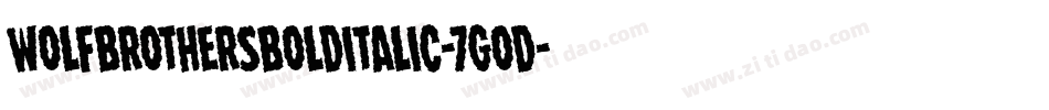 WolfBrothersBoldItalic-7gOD字体转换