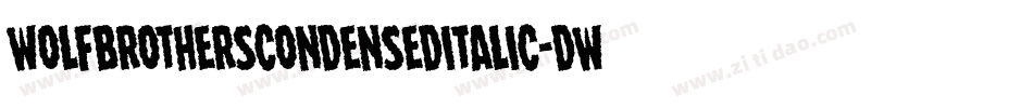 WolfBrothersCondensedItalic-dWr7字体转换