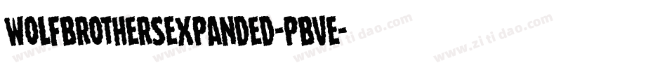 WolfBrothersExpanded-PBVE字体转换