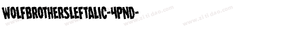 WolfBrothersLeftalic-4PnD字体转换