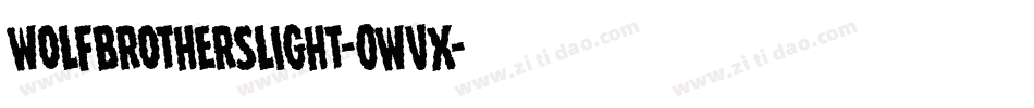 WolfBrothersLight-0wvX字体转换
