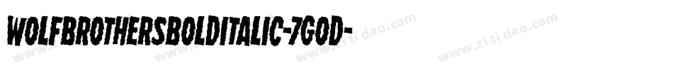 WolfBrothersBoldItalic-7gOD字体转换