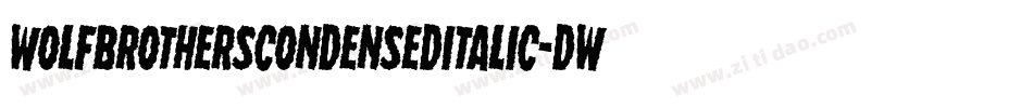 WolfBrothersCondensedItalic-dWr7字体转换
