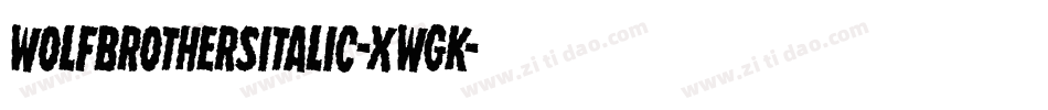 WolfBrothersItalic-XwGK字体转换