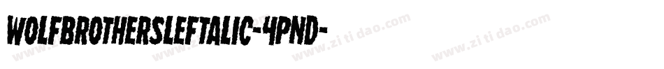 WolfBrothersLeftalic-4PnD字体转换