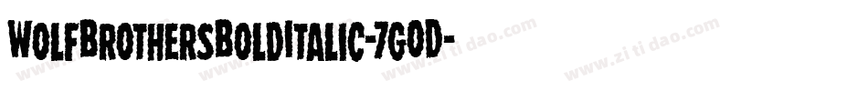 WolfBrothersBoldItalic-7gOD字体转换