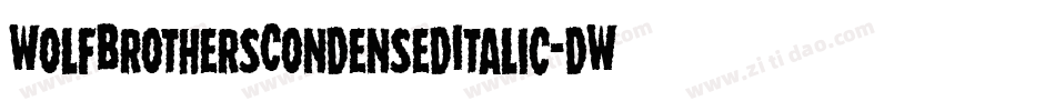WolfBrothersCondensedItalic-dWr7字体转换