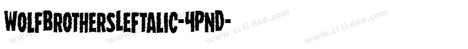 WolfBrothersLeftalic-4PnD字体转换
