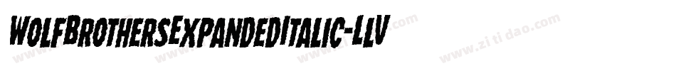 WolfBrothersExpandedItalic-LlV4字体转换