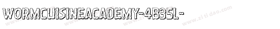 WormCuisineAcademy-4B35l字体转换