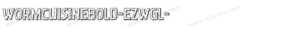 WormCuisineBold-eZwgl字体转换
